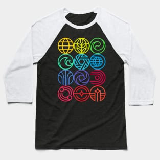 EPCOT Logos Version 2 Baseball T-Shirt